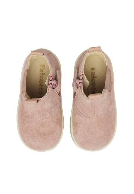 Bottines bébé en daim tarbell à zip Beige-platine+Bleu-vert+Gris foncé-bleu+Rose-blanc 19 - vertbaudet enfant 