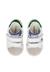 Baskets bébé en cuir et daim salazar 3 à scratch Blanc-gris-marine+Kaki-rouge 4 - vertbaudet enfant 