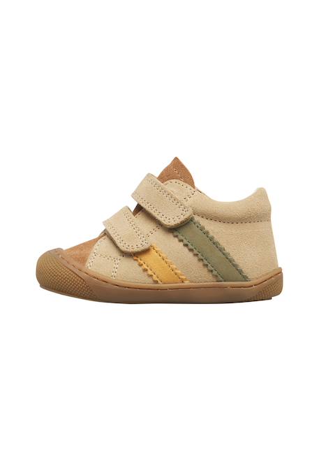 Chaussures premiers pas bébé en daim macks 2 à scratch Beige-marron+Bleu-marron+Gris-sable+Marron-kaki+Vert olive-marine 3 - vertbaudet enfant 
