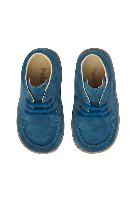 Baskets bébé garçon en daim ostrit Bleu-marron+Marron 4 - vertbaudet enfant 