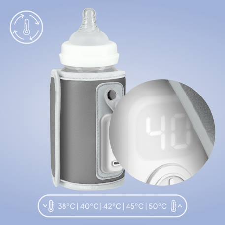 Chauffe-biberon portable thermup go usb avec maintien de la température jusqu’à 24 h, sans bpa Brown chocolate+Grey ash+Grey silver+Pink baby 15 - vertbaudet enfant 