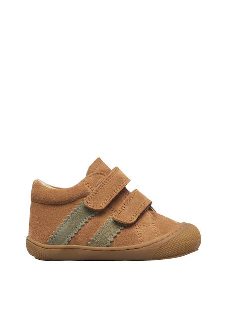 Chaussures premiers pas bébé en daim macks 2 à scratch Beige-marron+Bleu-marron+Gris-sable+Marron-kaki+Vert olive-marine 16 - vertbaudet enfant 