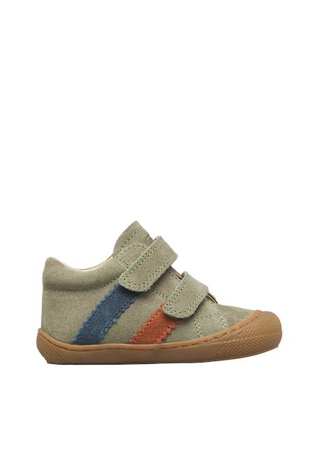 Chaussures premiers pas bébé en daim macks 2 à scratch Beige-marron+Bleu-marron+Gris-sable+Marron-kaki+Vert olive-marine 21 - vertbaudet enfant 