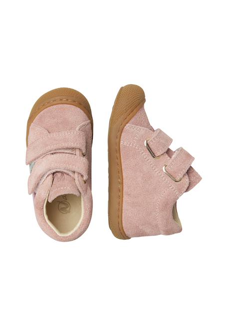 Chaussures premiers pas bébé en daim macks 2 à scratch Beige-marron+Bleu-marron+Gris-sable+Marron-kaki+Rose-sauge+Vert olive-marine 24 - vertbaudet enfant 
