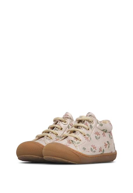 Chaussures en cuir cocoon Platine+Platine-rose 10 - vertbaudet enfant 