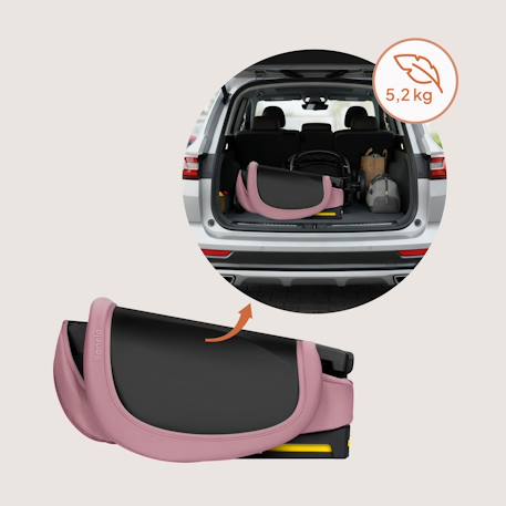 Siège auto pliable orin i-size 100-150 cm léger avec isofix Pink mauve 3 - vertbaudet enfant 