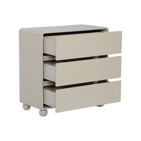 Commode enfant décor bois laqué 3 tiroirs - noushka Beige 6 - vertbaudet enfant 