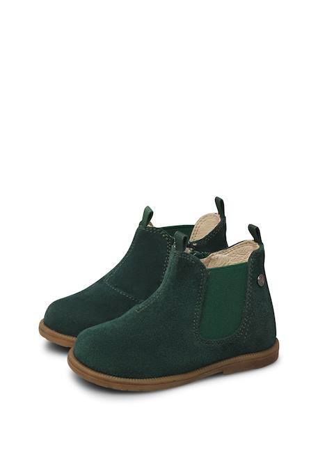 Bottines bébé garçon en daim winter wood Marron+Noir+Vert-marron 15 - vertbaudet enfant 
