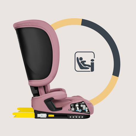 Siège auto pliable orin i-size 100-150 cm léger avec isofix Pink mauve 2 - vertbaudet enfant 