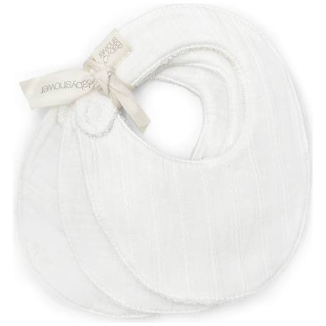 Lot de 3 bavoirs lullaby Blanc 1 - vertbaudet enfant 