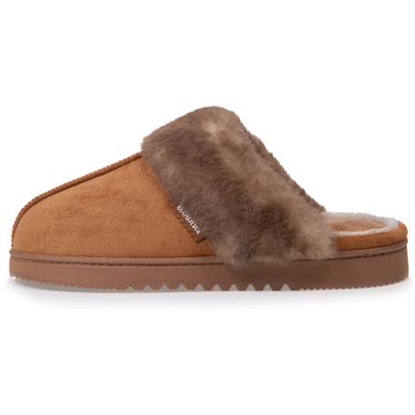 Chaussons mules ultra confortables, en maille bouclette, semelle crantée Camel 3 - vertbaudet enfant 