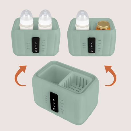Chauffe-biberon 6en1 thermup duo avec stérilisation et réchauffage, sans bpa Green mist+White 4 - vertbaudet enfant 