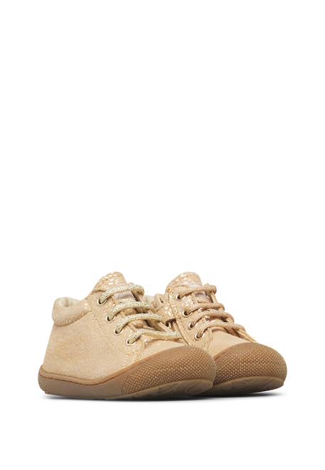 Chaussures premiers pas bébé fille en daim cocoon à zip Beige-marron 2 - vertbaudet enfant 