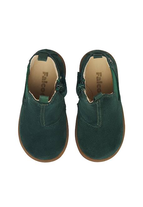 Bottines bébé garçon en daim winter wood Marron+Noir+Vert-marron 14 - vertbaudet enfant 