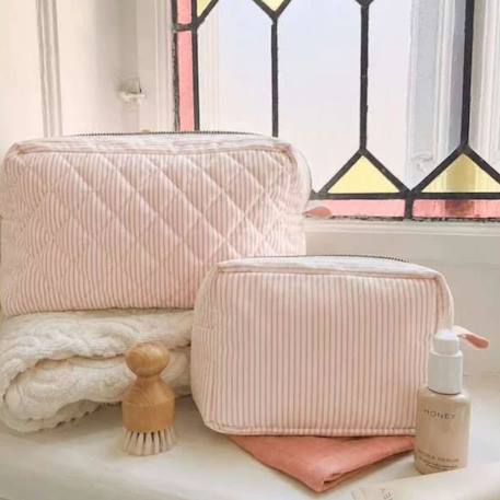 Petite trousse de toilette classic stripes rose Rose 2 - vertbaudet enfant 