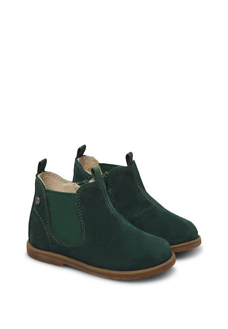 Bottines bébé garçon en daim winter wood Marron+Noir+Vert-marron 12 - vertbaudet enfant 