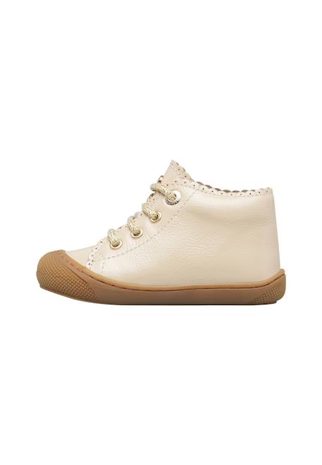 Chaussures premiers pas bébé fille en vernis cottins Beige+Blanc crème-marron+Rose poudré-marron 8 - vertbaudet enfant 