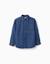 Chemise à manches longues en jean avec poche poitrine Bleu 1 - vertbaudet enfant 