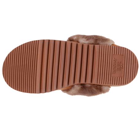 Chaussons mules ultra confortables, en maille bouclette, semelle crantée Camel 4 - vertbaudet enfant 