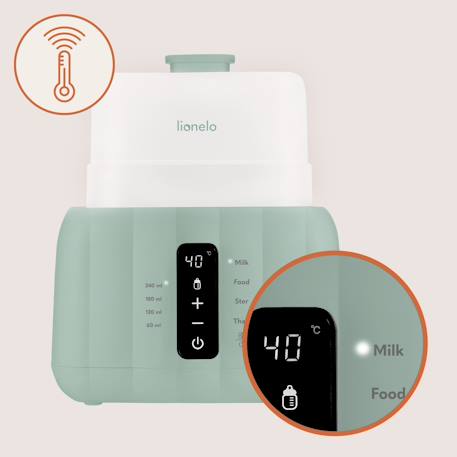 Chauffe-biberon 6en1 thermup duo avec stérilisation et réchauffage, sans bpa Green mist+White 6 - vertbaudet enfant 