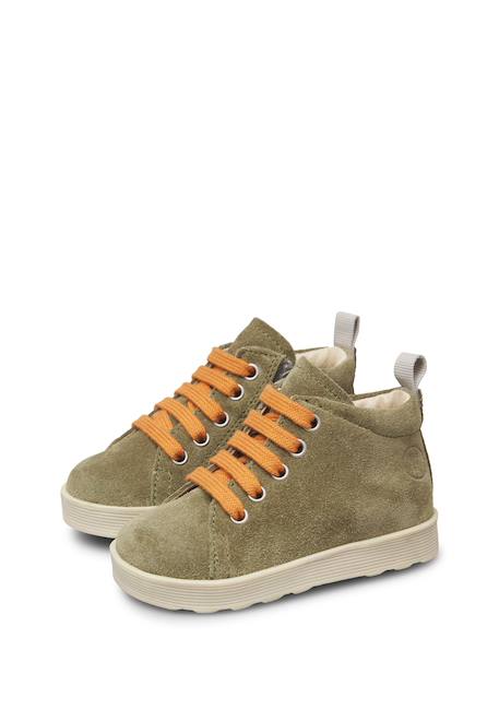 Baskets bébé en daim evaert à zip Anthracite+Kaki-orange+Marine-marron+Rose poudré-platine 10 - vertbaudet enfant 