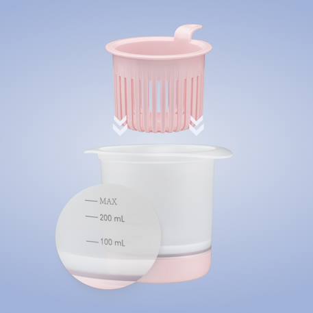 Chauffe-biberon 6en1 thermup 4.0 400 w avec stérilisation, réchauffage et décongélation Beige latte+Pink mist 12 - vertbaudet enfant 