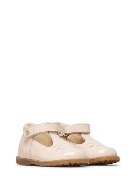 Ballerines bébé fille en vernis maluku 2 Noir ivoire+Rose 7 - vertbaudet enfant 