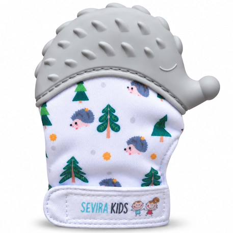 Moufle de dentition bébé sensorielle hérisson Bleu+Gris+Rose 7 - vertbaudet enfant 