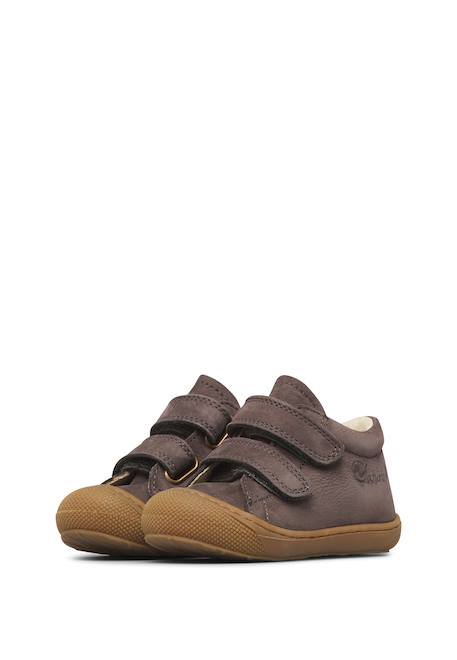 Chaussures premiers pas bébé en daim cocoon à scratch Anthracite-marron+Bleu-marron+Kaki+Marine-marron+Marron+Rose+Sauge-marron+Violet-marron 5 - vertbaudet enfant 