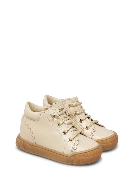 Baskets bébé fille en vernis ateny à zip Blanc crème-marron 2 - vertbaudet enfant 