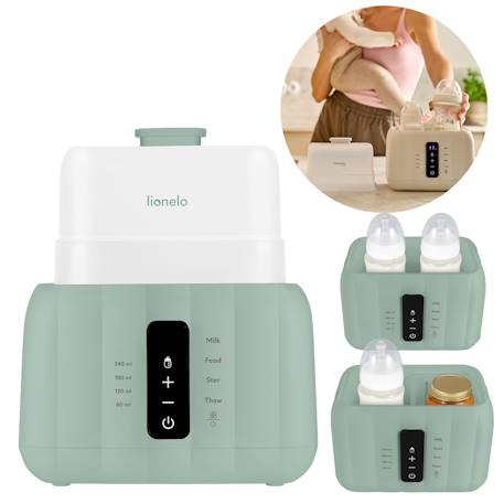 Chauffe-biberon 6en1 thermup duo avec stérilisation et réchauffage, sans bpa Green mist+White 1 - vertbaudet enfant 