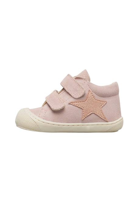 Chaussures premiers pas bébé fille en cuir et daim kolde à scratch Rose poudré-rose 3 - vertbaudet enfant 