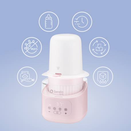 Chauffe-biberon 6en1 thermup 4.0 400 w avec stérilisation, réchauffage et décongélation Beige latte+Pink mist 10 - vertbaudet enfant 