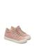 Baskets bébé fille en daim snopes à zip, broderies marguerites Blanc-brun+Blanc-rose 7 - vertbaudet enfant 