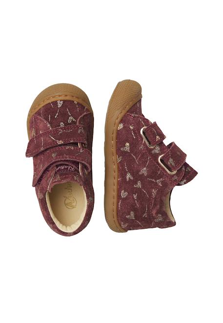Chaussures premiers pas bébé fille en daim cocoon à scratch Rose-platine+Violet+Violet-marron 14 - vertbaudet enfant 