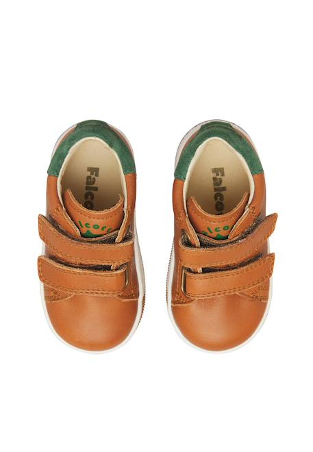Baskets bébé en cuir et daim adam à scratch Bordeaux-noir+Marine-marron clair+Marron-vert-marron clair 14 - vertbaudet enfant 