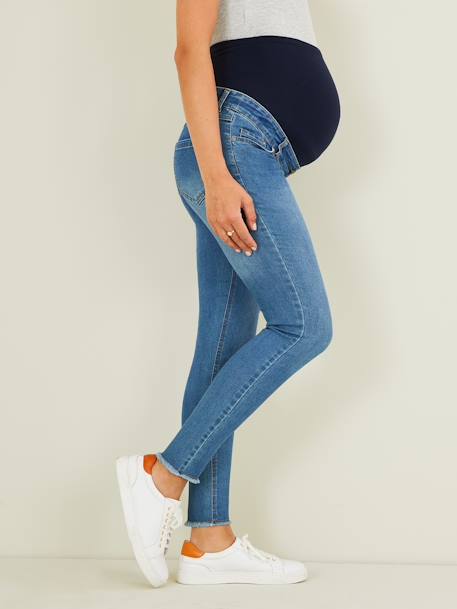 Jean de grossesse skinny effiloché Denim bleached 4 - vertbaudet enfant 