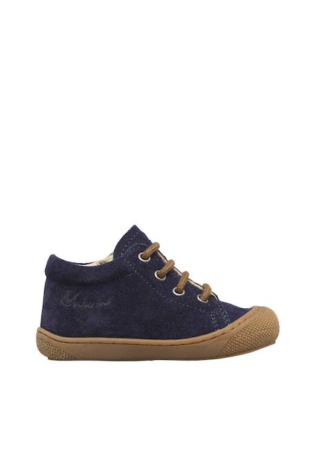 Chaussures premiers pas bébé garçon en daim cocoon à zip Kaki-bleu+Marine-marron+Marron-citrouille 6 - vertbaudet enfant 