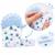 Moufle de dentition bébé sensorielle hérisson Bleu+Gris+Rose 5 - vertbaudet enfant 