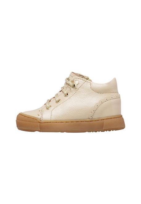 Baskets bébé fille en vernis ateny à zip Blanc crème-marron 3 - vertbaudet enfant 