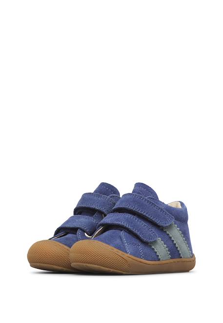 Chaussures premiers pas bébé en daim macks 2 à scratch Beige-marron+Bleu-marron+Gris-sable+Marron-kaki+Vert olive-marine 10 - vertbaudet enfant 