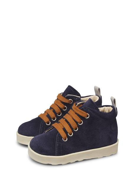 Baskets bébé en daim evaert à zip Anthracite+Kaki-orange+Marine-marron+Rose poudré-platine 15 - vertbaudet enfant 