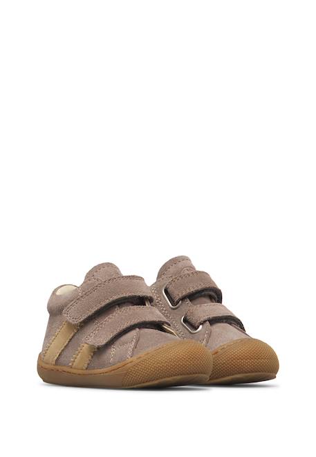 Chaussures premiers pas bébé en daim macks 2 à scratch Beige-marron+Bleu-marron+Gris-sable+Marron-kaki+Vert olive-marine 12 - vertbaudet enfant 