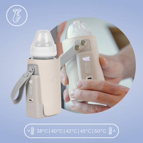 Chauffe-biberon portable thermup go plus 38-50 °c avec autonomie jusqu’à 8 h, sans bpa Beige calm+Beige sand+Blue sky+Green graphite 10 - vertbaudet enfant 