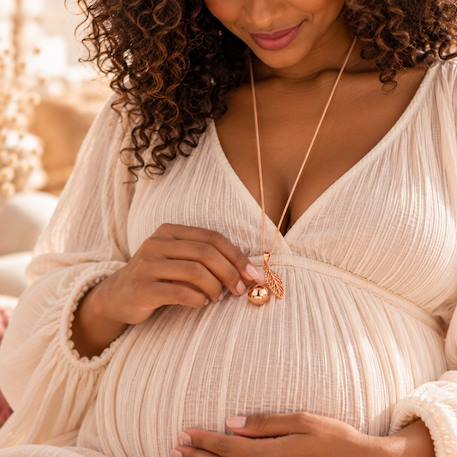 De grossesse collier perle et feuille Argent+Rose 8 - vertbaudet enfant 