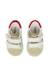 Baskets bébé en cuir et daim salazar 3 à scratch Blanc-gris-marine+Kaki-rouge 9 - vertbaudet enfant 