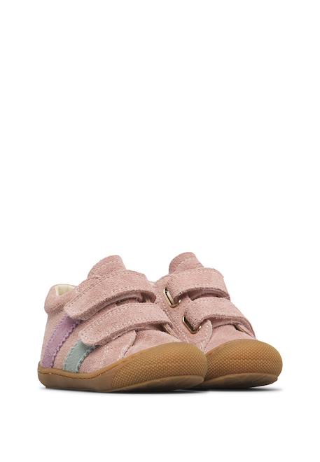 Chaussures premiers pas bébé en daim macks 2 à scratch Beige-marron+Bleu-marron+Gris-sable+Marron-kaki+Rose-sauge+Vert olive-marine 22 - vertbaudet enfant 