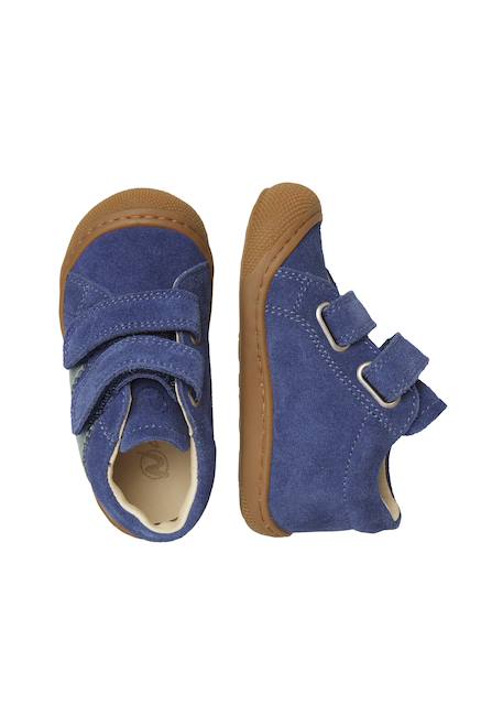 Chaussures premiers pas bébé en daim macks 2 à scratch Beige-marron+Bleu-marron+Gris-sable+Marron-kaki+Vert olive-marine 9 - vertbaudet enfant 