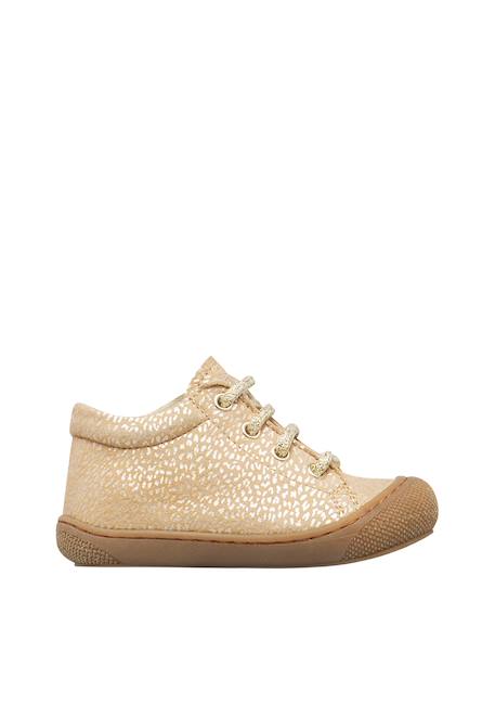 Chaussures premiers pas bébé fille en daim cocoon à zip Beige-marron 1 - vertbaudet enfant 