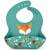 Bavoir récupérateur en silicone animaux Orange+Rose+Vert+Vert paon 19 - vertbaudet enfant 
